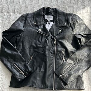 Elizabeth and James Black Leather Outerwear
